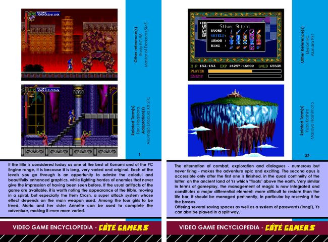 videogame Encyclopedic files card sample back.
