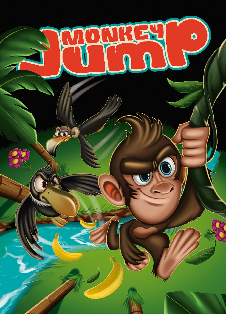 Odyssey 2 Monkey Jump Videopac poster Artwork illustration of the instruction manual booklet.jpg