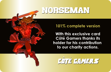 Norseman Intellivision charity action special bonus card