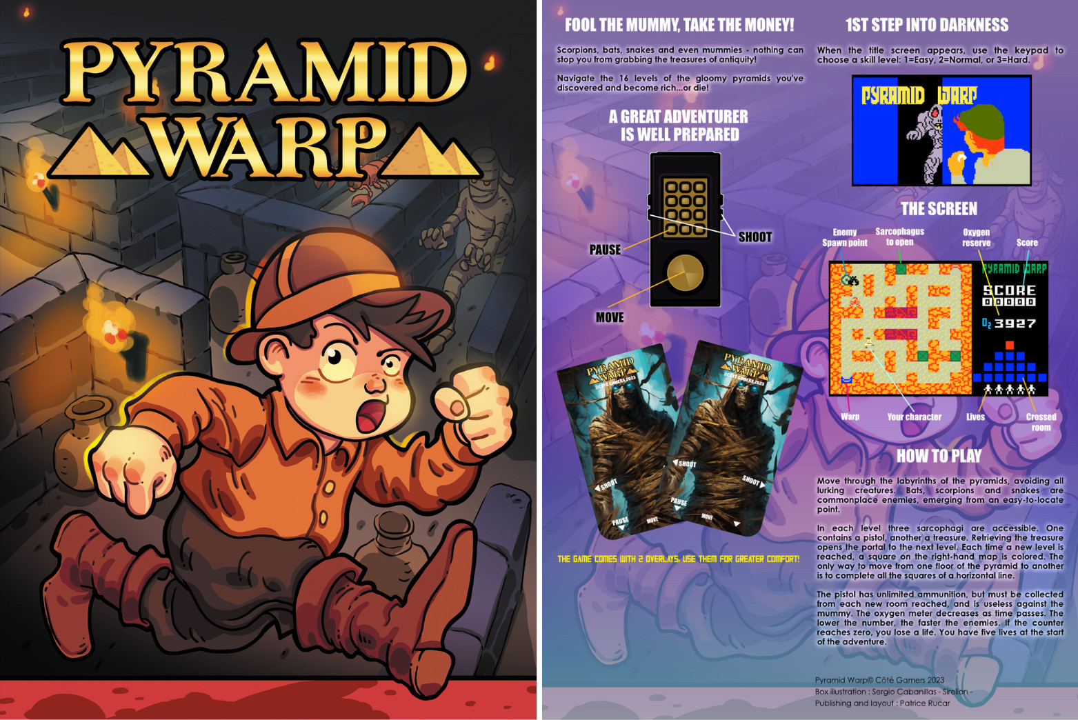 Pyramid Warp Intellivision poster et notice