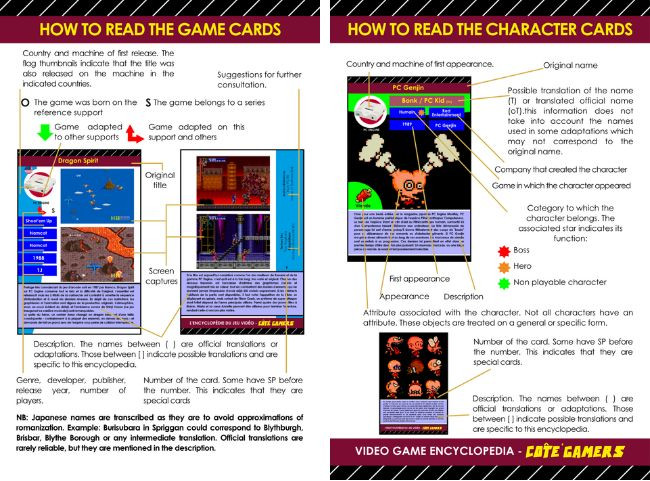 videogame Encyclopedic files notice manual how to read the card sample