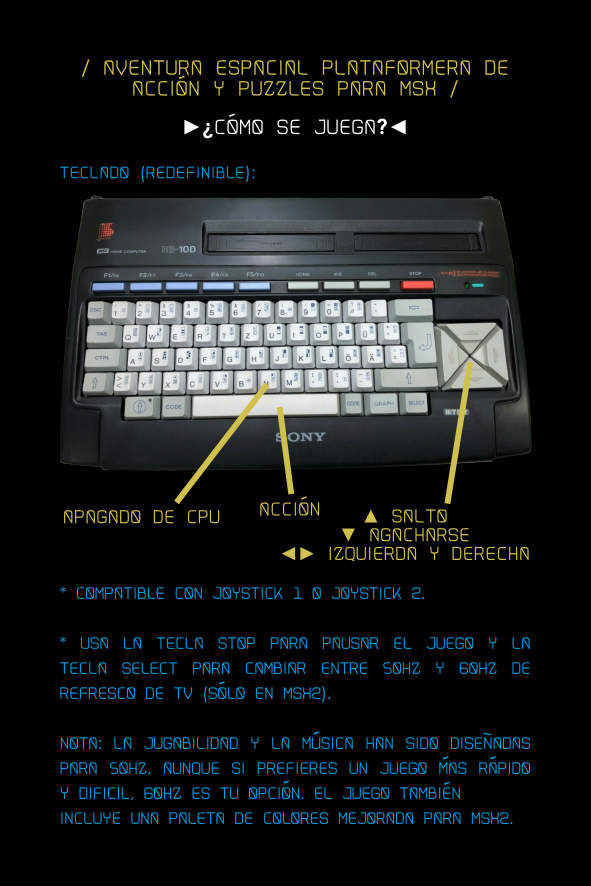 S.O.L.O SOLO MSX instruction manual spanish sample 1