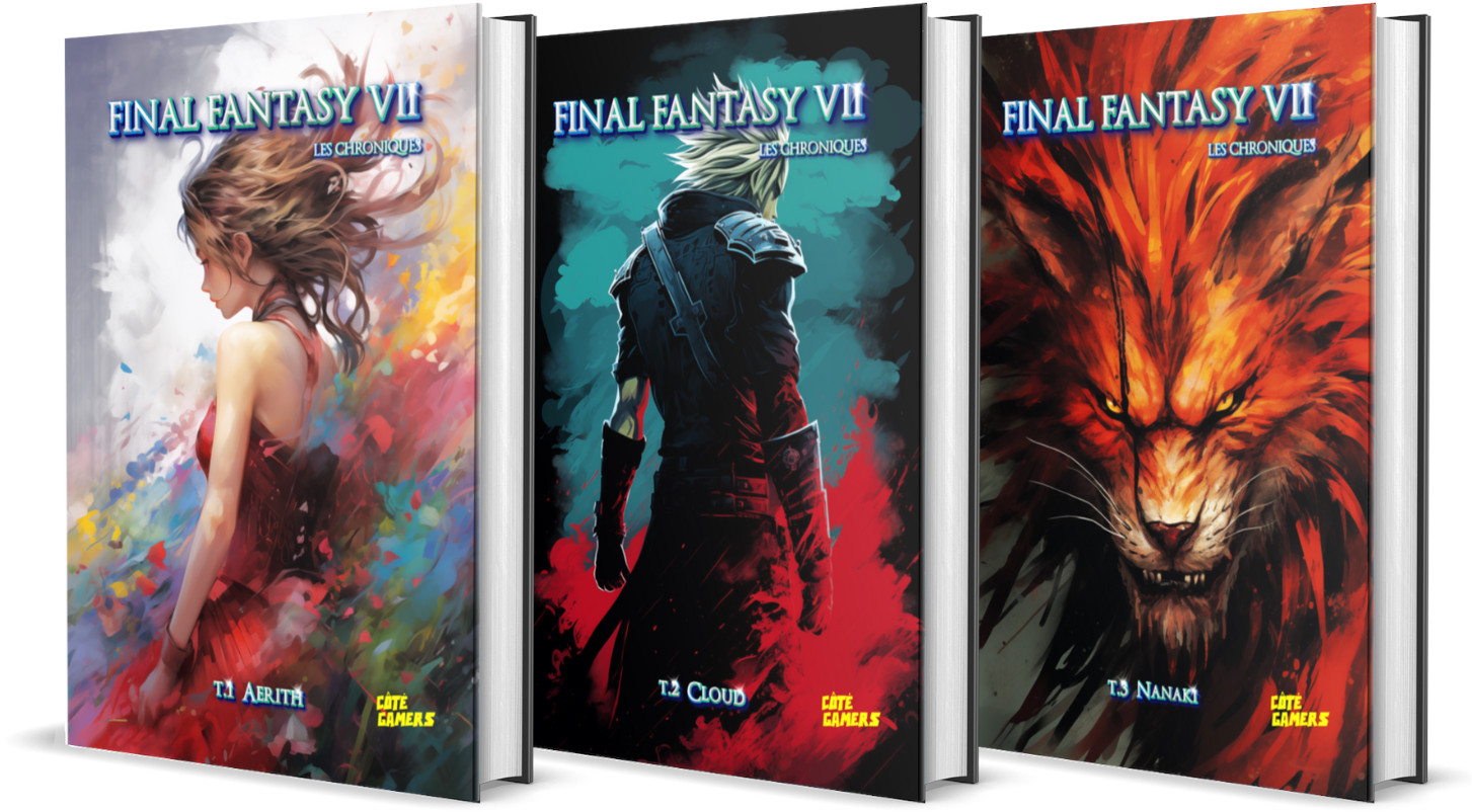 Final Fantasy VII 7 trois livres couvertures rigides