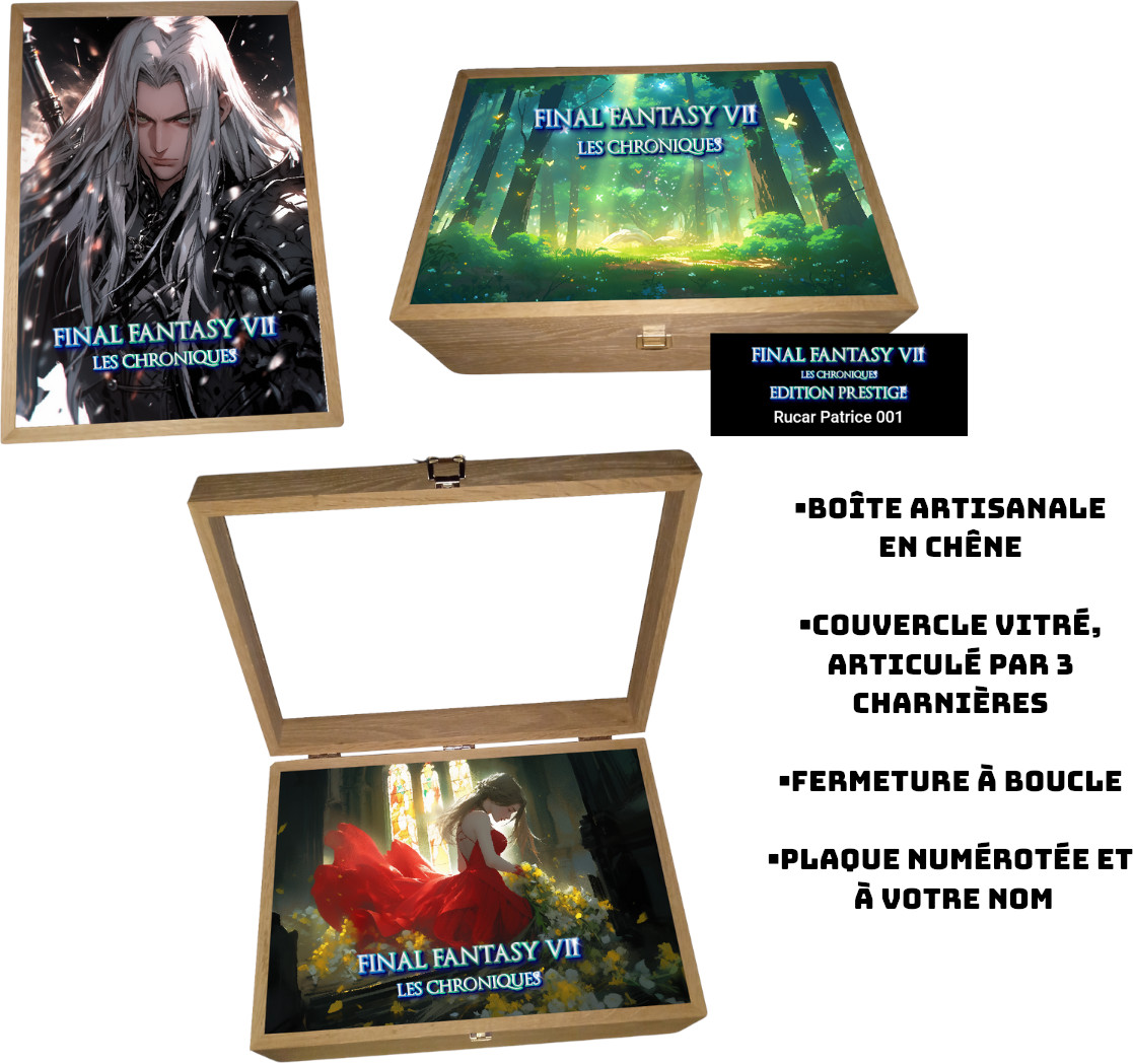 Final Fantasy VII 7 édition prestige boîte en bois numérotée et nominative